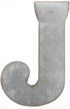 Load image into Gallery viewer, 20" Metal Letter Wall Décor, Silver with Rusted Edges, Galvanized Wall Mountable Decoration for Country, Mid-Century, or Farmhouse Theme
