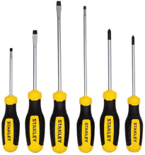 Load image into Gallery viewer, Stanley 6-Piece Screwdriver Set, Includes Phillips and Slotted Tip Types (STHT60025)
