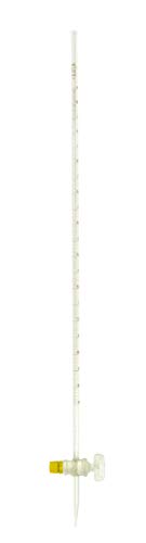Borosilicate glass material | With ground glass stopcock | 10ml Capacity | The straight bore stopcock burette has permanent and accurate graduation lines | Sub 0.05ml