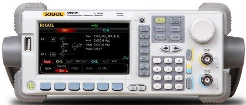 The listing picture is DG5352 model, but please note what you are buying is DG5251 model. | •250 MHz bandwidth | •1 GSa/Sec waveform output | •14 bit vertical resolution | •128 Million Points of Arbitrary Waveform Memory