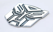 Load image into Gallery viewer, Transformers Autobot 3D 2.8&quot; Car Emblem with Chrome Finish - Includes Adhesive Backing - Universal Fits All Cars and Trucks
