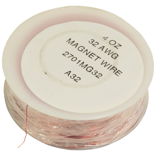 Enamel Magnet Wire 1/4 lb. | Used for making custom coils and transformers. | Gauge 32 length 1,950' spool size 1/4 lb. | Manufactured by Electronix Express | 