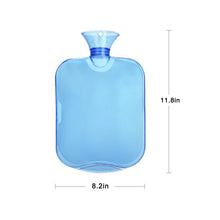 Load image into Gallery viewer, Hot Water Bottle with Knit Cover - Easy to Fill - 2 Liter (~1/2 Gallon) Capacity
