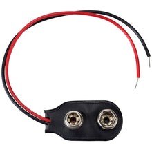 Load image into Gallery viewer, 10 Pack I-Type 9V Battery Snaps, Red and Black Leads, 9 Volt Battery Connectors
