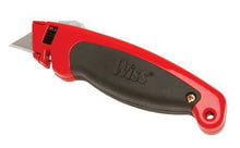 Load image into Gallery viewer, Retractable Utility Knife With 11 Positions | Quick Change Blade Release And Reload | Magazine Blade Storage Holds 3 Blades, Not Included | Comfort Grip For Ease Of Use And Slip Protection | Safety String Cutter With Recessed Blade
