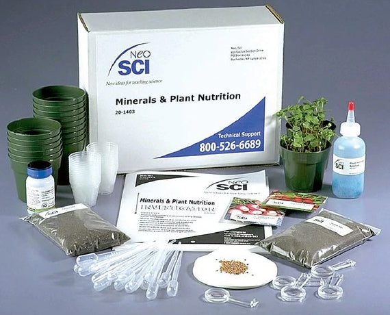 Perform a series of controlled experiments | Grow plants in various mineral-deficient solutions | Analyze data based on plant's physical conditions | Draw conclusions | Class size: 40 students