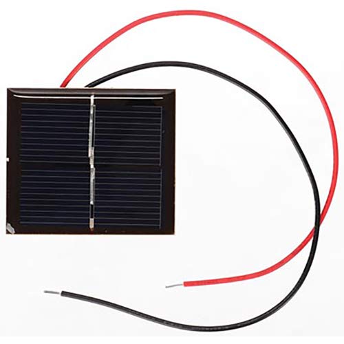 Add solar power to your projects with this small solar cell | Voltage: 1V, Current: 200 mA | Connection: leads (20cm in length) | Dimensions: 46 x 40 x 2 mm | Weight: 9 g