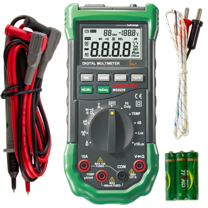 Mastech MS8229 Auto-Range 5-in-1 Multi-functional Digital Multimeter