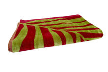 Load image into Gallery viewer, Friends &amp; Home Red Keep Chillin' Velour Beach Towel (100% Cotton, 36" x 70", GSM 400)
