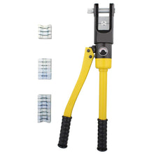 Load image into Gallery viewer, 16 Ton Hydraulic Crimper with 10 Crimping Dies for Electrical Wire Sleeves, Lugs, and Compressible Battery Terminal Ends
