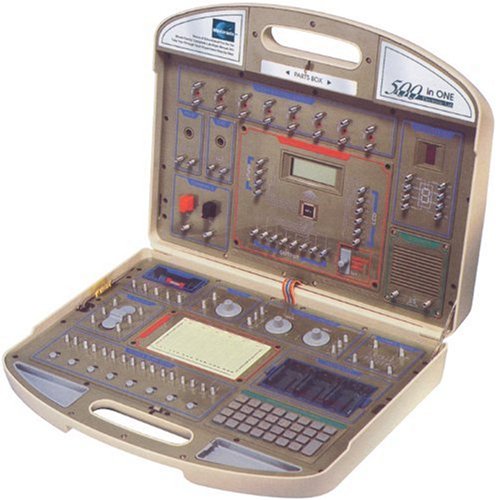 A classic electronics trainer with 500 experiments | Learn basic principles of electronics and electricity, physics and magnetism | Uses the spring-wire connection and bred board methods | Includes easy-to-read, lab style, illustrated manual | Brought to you by Elenco Electronics, the same company the brings you Snap Circuits