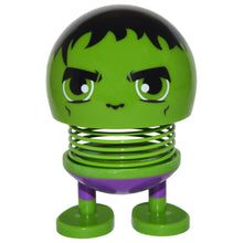 Load image into Gallery viewer, Cute emoji bobblehead with adhesive to keep it in place | Cheers you up on long car rides, at your office desk, or at home | Will not block your view, only about 4 inches in height! | Comes to life when your car is in motion, or activates from other vibrations | Mounting instructions are included on the packaging
