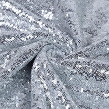 Load image into Gallery viewer, Silver 60&quot; x 102&quot; Sequin Rectangular Tablecloth
