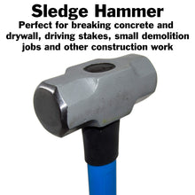 Load image into Gallery viewer, 5 Piece Heavy Duty Hammer Set - Includes 32oz Rubber Mallet, 3lb Sledge Hammer, 3lb Cross Pein Hammer, 32oz and 16oz Ball Pein Hammers
