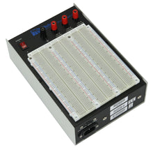 Load image into Gallery viewer, Current limited short-circuit proof power supplies | Up to 24 14-pin DIP capacity | Includes three QT-59S Quick Test socket strips; four QT-59B Quick Test bus strips; one QT-47B Quick Test bus strip | Combines utility of a ProtoBoard with highly capable regulated DC power supplies | 5 VDC, 1 Amp supply; separate +12/-12 VDC power supplies, each capable of 250mA
