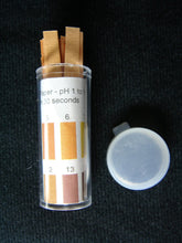 Load image into Gallery viewer, Pack of 100 Wide Range pH Test Paper, pH Range 1-14, 12mm Length, 3mm Width
