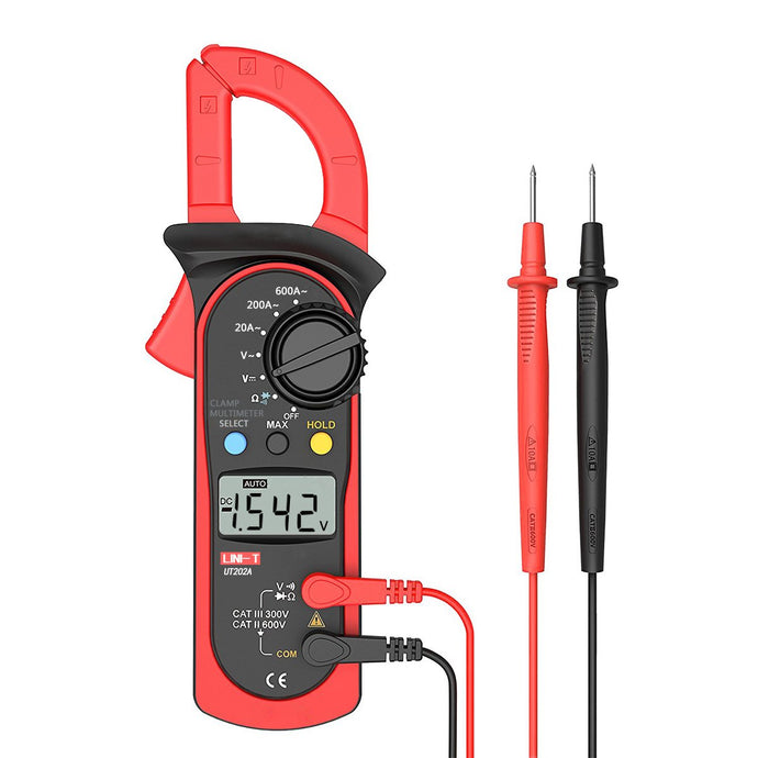 Auto ranging, data hold function, sleep mode, full icon display | Low battery display, maximum value hold, 28 mm maximum jaw diameter | Measurement update speed 3 times/second, compact and comfortable design
