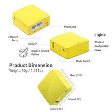 Load image into Gallery viewer, GL.iNET GL-MT300N-V2 Wireless Mini Portable Travel Router, Mobile Hotspot in Pocket, WiFi Repeater Bridge, Range Extender, OpenVPN Client, 300Mbps High Performance, 128MB RAM
