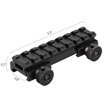 Load image into Gallery viewer, Riser Mount, Medium Profile 1/2 Inch Picatinny Weaver Rail Flat Top
