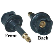 Load image into Gallery viewer, 2 Pack Optical Toslink to 3.5mm Mini Toslink Jack Adapter Plugs for Digital Audio
