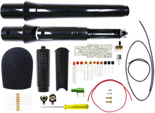 Load image into Gallery viewer, Hone your DIY soldering techniques with Elenco&#39; s FM Wireless Microphone Soldering Kit. Enjoy the pleasure of having assembled and soldered it yourself | Learn all about microphones, audio amplifiers and RF oscillators | Range up to 100 feet | Transmit your voice to any FM radio | Made in the United States
