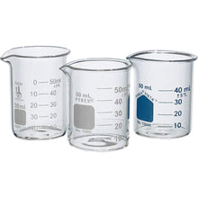 Load image into Gallery viewer, Karter Scientific 12 Pack 50mL Beaker, Low Form Griffin, Borosilicate 3.3 Glass, Spout &amp; Printed Graduations (212D23)

