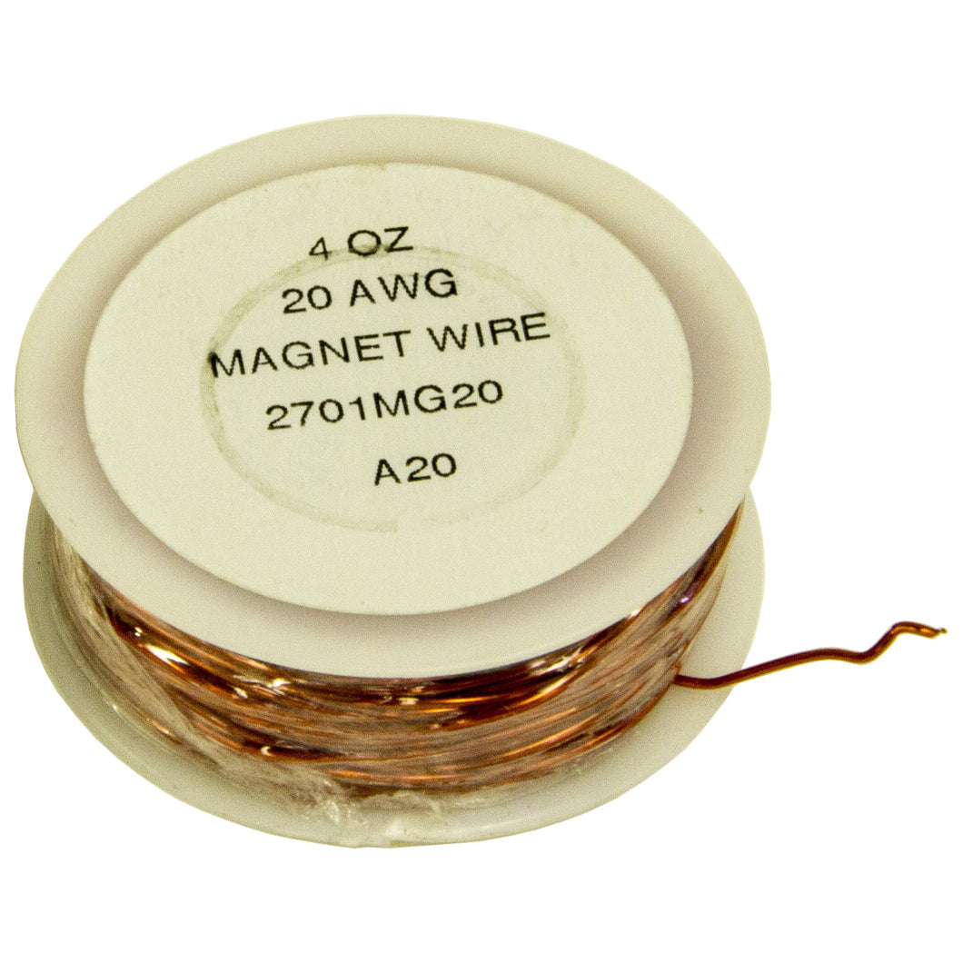 Enamel Magnet Wire 1/4 lb. Spool | Copper wire with enamel insulation used for making custom coils, transformers | 20 Gauge, 75' length, 1/4lb Spool Size | Electronix Express | 