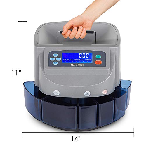 Electronic USD Coin Sorter and Counter with LCD Display