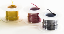 Load image into Gallery viewer, 26 Gauge Hook Up Wire Kit - Solid Wire, Tinned Copper - Includes 6 Different Color 25 Foot Spools
