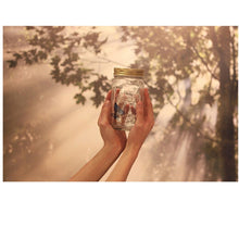 Load image into Gallery viewer, Animated Electronic Blue Morpho Butterfly in a Glass Jar - Tap to Activate - Illuminated
