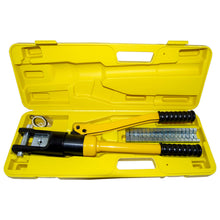 Load image into Gallery viewer, 16 Ton Hydraulic Crimper with 10 Crimping Dies for Electrical Wire Sleeves, Lugs, and Compressible Battery Terminal Ends
