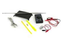 Load image into Gallery viewer, This exciting kit allows students to build and test a fully functional wind turbine | The 10 page comprehensive guide was developed by the kidwind project | it contains in depth information about history, turbine design, and wind energy | Students use a multimeter to monitor how much power their wind turbine produces | For grades 6 to 12 and ages 11 to 18 years
