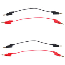 Load image into Gallery viewer, 2 Pack of Red and Black Banana to Banana Test Lead Sets - 18 Gauge, 12&quot; Length

