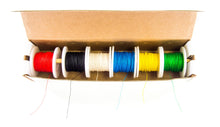 Load image into Gallery viewer, Solid 30 Gauge Kynar Insulated Wire Wrapping Wire Kit with 6 Different Color 100 Foot Spools
