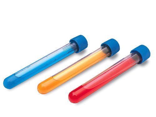 Support experimentation with these capped test tubes | Build observation skills | Durable plastic test tubes have 16ml capacity | Ideal for grades 3-6 | 