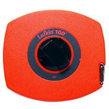 Load image into Gallery viewer, 3/8&quot; X 100&#39; Hi-viz Orange universal lightweight long steel tape measure | High-impact polystyrene case for increased durability | Easy-wind nylon drum for quick retraction | Contoured case stores hook ring for protection during storage | Clear coat blade protection prolongs blade life
