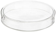 Load image into Gallery viewer, Flint glass petri dish bottom for culturing cells and other scientific applications | 98mm outside diameter, 90mm inside diameter, and 18mm high | Clear for viewing contents | Flint glass for unheated use | 
