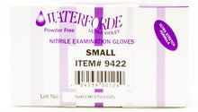 Load image into Gallery viewer, Waterforde Powder-Free Nitrile Exam Gloves – 4 Mil Box of 100 (Small)
