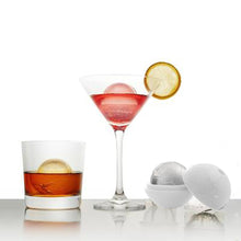 Load image into Gallery viewer, Set of 3 Round Sphere Soccer Ball Ice Cube Molds - Creates 1.5 Inch Cubes
