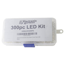 Load image into Gallery viewer, 300 Piece Clear LED Light Emitting Diode Assortment, Includes 3mm and 5mm, Bright White Red Blue Green Yellow
