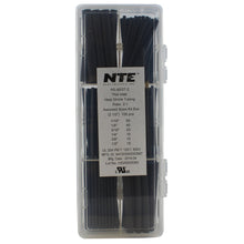 Load image into Gallery viewer, NTE 158 Piece Thin Wall Heat Shrink Tubing Kit, Black, Assorted Dia, 2-1/2&quot; Length (HS-ASST-2)
