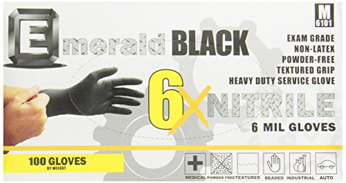 Size Large, 6mil | Superior strength and protection | Textured for optimal tactile sensitivity and movement | Single dispenser box of 100 gloves | 