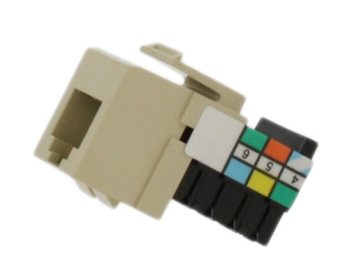 Exclusive cutting ledge combines termination and trim into one labor-saving step | Use in any QuickPort housing to support voice grade UTP applications in surface-mount, flush-mount, or modular furniture environments | Can be used in conjunction with other QuickPort snap-in modules for voice/data applications over UTP, coax and fiber | Gold F-connector plating | For port identification, use different colored connectors for each application or Pre-Printed Port Designation Labels