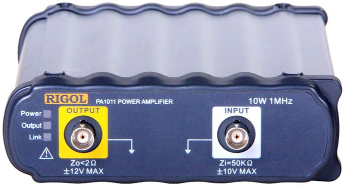 USB controlled, 1MHz, 10W power amplifier for Rigol DG series waveform generators. | Up to 50 kO output impedance. | Communication with DG and PC software through the USB interface.