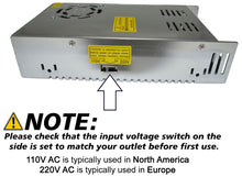 Load image into Gallery viewer, 12V 30A 360W Universal Regulated Switching Power Supply for LED Strips, CCTV, Radio, Computer Projects
