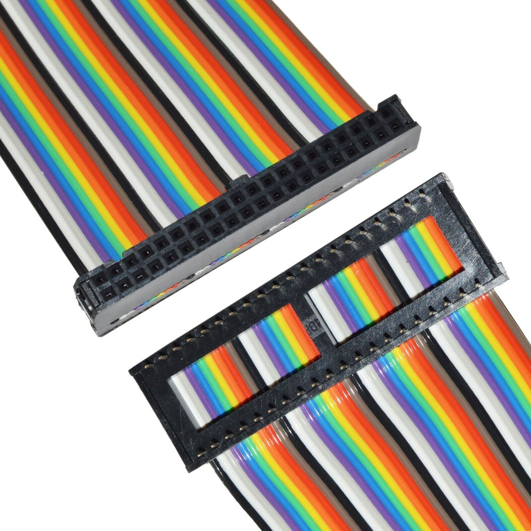 40 Pin Male IDC Connector Ribbon Cable with Female Socket, 18 Inch