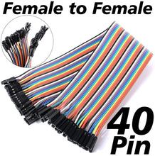 Load image into Gallery viewer, 40-Pin Female to Female Jumper Wire Cable, Dupont F to F, 8-inch Length
